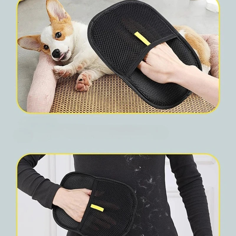 ROVELIA Reusable Pet Hair Remover Glove – Washable Cleaning Mitt for Furniture, Clothes & Car